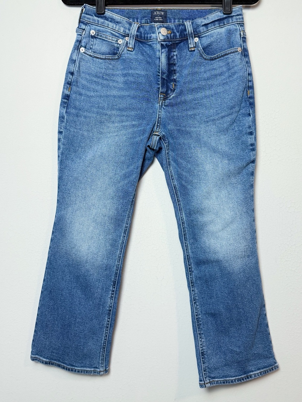 J. Crew Flare Crop Mid Rise Jeans